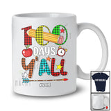 Personalized 100 Days Y'all; Amazing 100th Day Of School Plaid; Custom Name Teacher Students T-Shirt