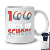 Personalized 100 Days of School; Amazing Custom Name Baseball Balls Player; Students Sport T-Shirt