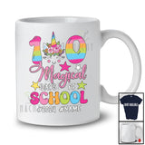 Personalized 100 Magical Days of School; Adorable Flowers Unicorn; Custom Name Girl Student T-Shirt