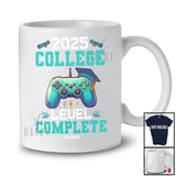 Personalized 2025 College Level Complete; Joyful Graduation Summer Custom Name Gamer T-Shirt