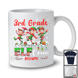 Personalized 3rd Grade ELF Crew; Awesome Christmas ELF; Custom Name Students Teacher T-Shirt