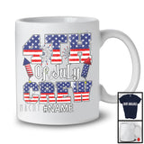 Personalized 4th Of July Crew, Proud Custom Name Family Firecrackers, American Flag Patriotic T-Shirt