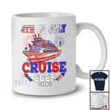 Personalized 4th Of July Cruise 2025; Proud Custom Name Patriotic American Flag Cruise T-Shirt