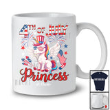Personalized 4th Of July Princess; Lovely Custom Name Unicorn Sunglasses; Custom Name Girls Family T-Shirt