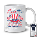 Personalized 4th of July 2026; Joyful Custom Name US Flag Patriotic; Uncle Sam Hat Family T-Shirt