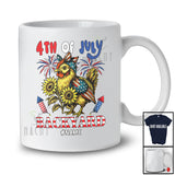 Personalized 4th of July Backyard; Lovely Custom Name Chicken Farmer Patriotic; Farm Animal T-Shirt