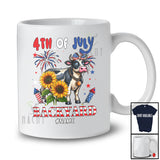 Personalized 4th of July Backyard; Lovely Custom Name Cow Farmer Patriotic; Farm Animal T-Shirt