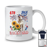 Personalized 4th of July Backyard; Lovely Custom Name Goat Farmer Patriotic; Farm Animal T-Shirt