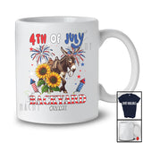 Personalized 4th of July Backyard; Lovely Custom Name Mule Farmer Patriotic; Farm Animal T-Shirt