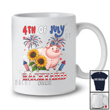 Personalized 4th of July Backyard; Lovely Custom Name Pig Farmer Patriotic; Farm Animal T-Shirt