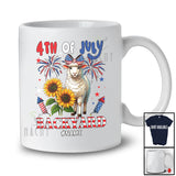 Personalized 4th of July Backyard; Lovely Custom Name Sheep Farmer Patriotic; Farm Animal T-Shirt