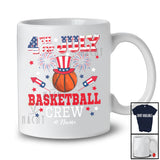 Personalized 4th of July Basketball Crew; Joyful Custom Name Patriotic Basketball Equipment T-Shirt