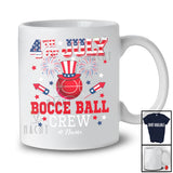 Personalized 4th of July Bocce Ball Crew; Joyful Custom Name Patriotic Bocce Ball Equipment T-Shirt