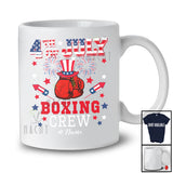 Personalized 4th of July Boxing Crew; Joyful Custom Name Patriotic Boxing Equipment T-Shirt