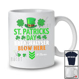 Personalized 4th of July Breathalyser Blow Here; Humorous Custom Name Adult; Shamrock Leprechaun T-Shirt