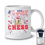 Personalized 4th of July Chess Crew; Joyful Custom Name Patriotic Chess Equipment T-Shirt