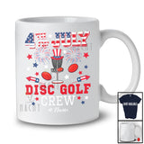 Personalized 4th of July Disc Golf Crew; Joyful Custom Name Patriotic Disc Golf Equipment T-Shirt