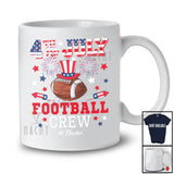 Personalized 4th of July Football Crew; Joyful Custom Name Patriotic Football Equipment T-Shirt