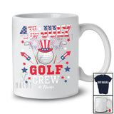 Personalized 4th of July Golf Crew; Joyful Custom Name Patriotic Golf Equipment T-Shirt
