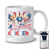Personalized 4th of July My With Chickens; Proud Custom Name Farmer Three Chickens; Patriotic T-Shirt