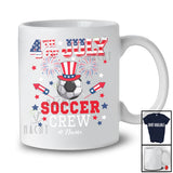 Personalized 4th of July Soccer Crew; Joyful Custom Name Patriotic Soccer Equipment T-Shirt