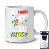 Personalized A Proud Dad Autism; Lovely Father's Day Puzzle Heart; Custom Name Boys Family T-Shirt