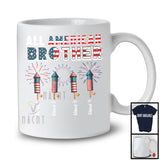 Personalized All American Brother, Awesome 4th Of July Patriotic Fireworks, Custom Name Family T-Shirt