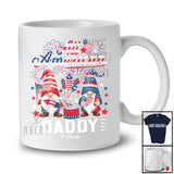 Personalized All American Daddy; Proud 4th Of July US Flag Fireworks; Custom Name Patriotic T-Shirt