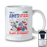 Personalized All American Flight Attendant; Happy 4th Of July Flowers; Custom Name Patriotic T-Shirt