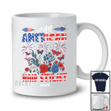 Personalized All American Hair Stylist; Happy 4th Of July US Flag Flowers; Custom Name Patriotic T-Shirt