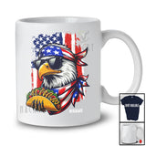 Personalized American Bald Eagle Eating Taco; Humorous 4th of July Custom Name Patriotic T-Shirt