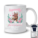 Personalized Apparently I Have An Attitude; Lovely Floral Flowers Donkey Custom Name Farmer T-Shirt