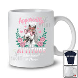 Personalized Apparently I Have An Attitude; Lovely Floral Flowers Horse Custom Name Farmer T-Shirt
