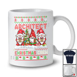 Personalized Architect Christmas Crew; Adorable X-mas Sweater Three Gnomes; Jobs Family T-Shirt