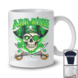 Personalized Arr-rish; Happy St. Patrick's Day Leprechaun Pirate Skull; Custom Name Irish Family T-Shirt