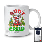 Personalized Aunt Crew; Wonderful Christmas Red Plaid Reindeer; Custom Name Family T-Shirt