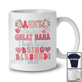 Personalized Aunt Nana Great Nana Keep Blessed; Proud Mother's Day Hearts; Custom Name Family T-Shirt