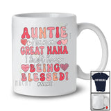 Personalized Auntie Nana Great Nana Keep Blessed; Proud Mother's Day Hearts; Custom Name Family T-Shirt