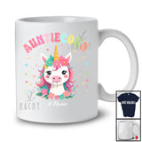 Personalized Auntiecorn; Amazing Mother's Day Unicorn Face; Custom Name Family Group T-Shirt