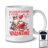 Personalized Australian Shepherd Coffee For Valentine; Lovely Custom Name Single; Animal T-Shirt
