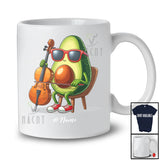 Personalized Avocado Playing Cello; Lovely Custom Name Cello Player; Vegan Musical Instruments T-Shirt