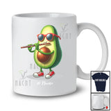 Personalized Avocado Playing Flute; Lovely Custom Name Flute Player; Vegan Musical Instruments T-Shirt