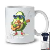Personalized Avocado Playing Guitar; Lovely Custom Name Guitar Player; Vegan Musical Instruments T-Shirt