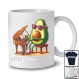 Personalized Avocado Playing Piano; Lovely Custom Name Piano Player; Vegan Musical Instruments T-Shirt