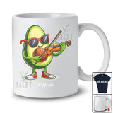 Personalized Avocado Playing Violin; Lovely Custom Name Violin Player; Vegan Musical Instruments T-Shirt
