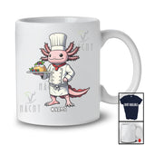 Personalized Axolotl Chef Cook Cooking; Lovely Custom Name Lunch Lady Chef Animal T-Shirt