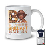Personalized B Is For Brilliant Black Boy; Amazing Black History Month Custom Name Boy Afro T-Shirt