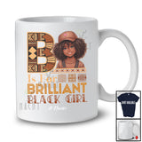 Personalized B Is For Brilliant Black Girl; Amazing Black History Month Custom Name Girl Afro T-Shirt