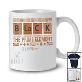 Personalized BLACK Prime Element; Proud Black History Month Custom Name Afro; Science Chemistry T-Shirt