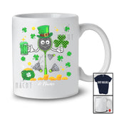 Personalized Badminton Drinking Beer; Lovely St. Patrick's Day Shamrock; Custom Name Player T-Shirt